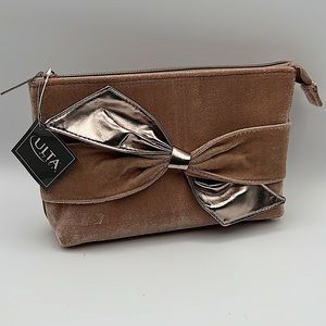 NWT Ulta Velour/Metallic Cosmetic/Makeup Bag